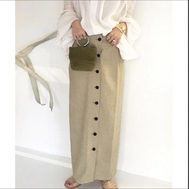 TODAYFUL(トゥデイフル)のtodayful リネンボタンスカート レディースのスカート(ロングスカート)の商品写真