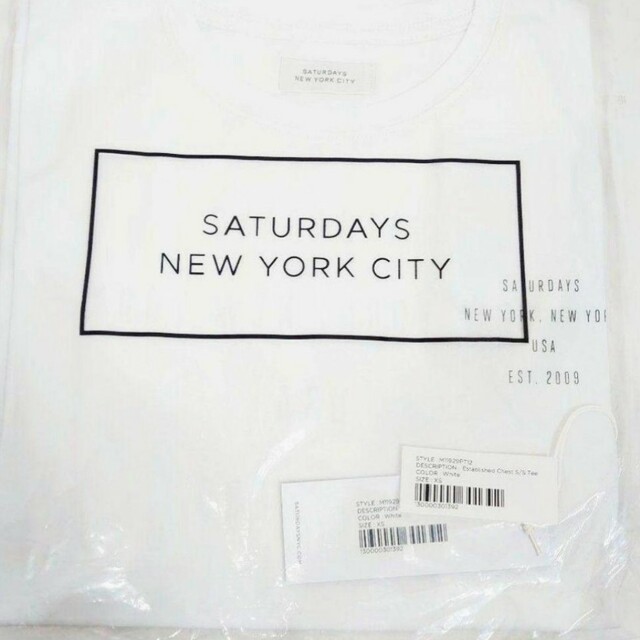 Saturdays NYC(サタデーズニューヨークシティ)の【XS】サタデーズニューヨークシティ/半袖Tシャツ/Chest/白 メンズのトップス(Tシャツ/カットソー(半袖/袖なし))の商品写真