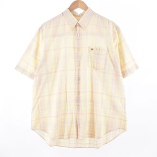 バーバリー(BURBERRY)の古着 バーバリー Burberry's 半袖 ボタンダウン チェックシャツ メンズL /eaa336044(シャツ)