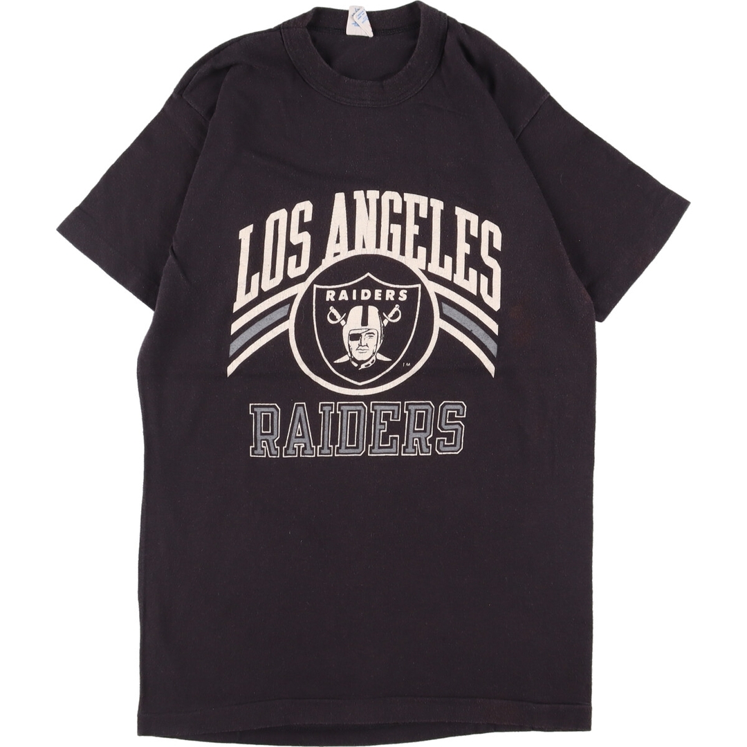 80年代 チャンピオン Champion トリコタグ NFL LOS ANGELES RAIDERS ロサンゼルスレイダーズ スポーツプリントTシャツ USA製 メンズS ヴィンテージ /eaa339133