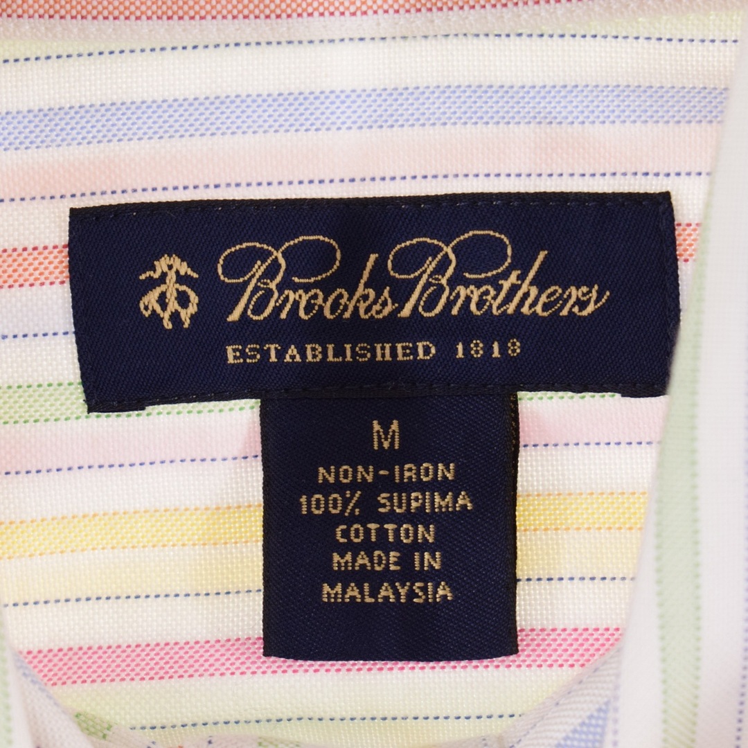 Brooks Brothers(ブルックスブラザース)の古着 ブルックスブラザーズ Brooks Brothers 半袖 ボタンダウン ストライプシャツ メンズL /eaa336039 メンズのトップス(シャツ)の商品写真