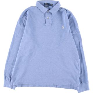 ラルフローレン(Ralph Lauren)の古着 ラルフローレン Ralph Lauren POLO RALPH LAUREN CUSTOM SLIM FIT 長袖 ポロシャツ メンズL /eaa339935(ポロシャツ)