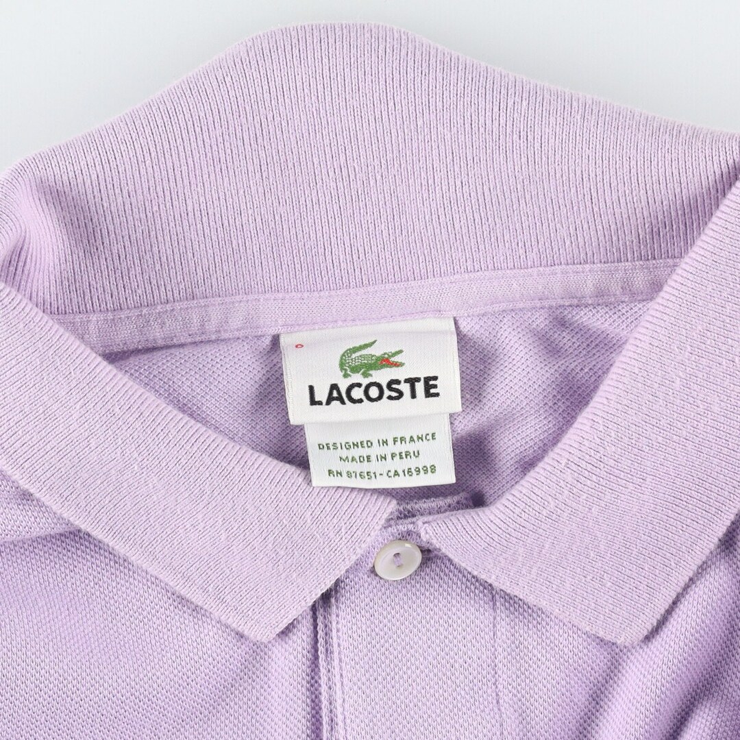 LACOSTE(ラコステ)の古着 ラコステ LACOSTE 長袖 ポロシャツ 6 メンズXL /eaa337545 メンズのトップス(ポロシャツ)の商品写真