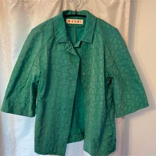 マルニ marni 取り外し可能な襟付き ショートジャケット | tigerwingz.com