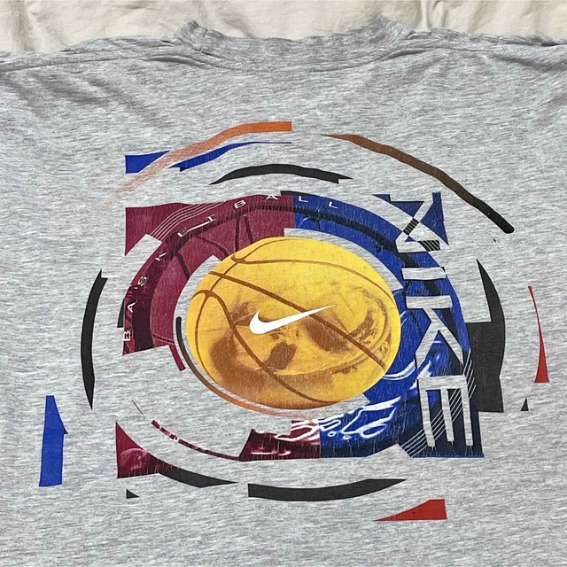 希少 ビンテージ NIKE バスケットボールロゴプリントTシャツ L