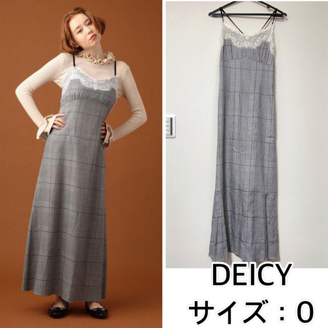 deicy(デイシー)のDEICY❤️レースチェックキャミワンピース　チェック　レース　デイシー レディースのワンピース(ロングワンピース/マキシワンピース)の商品写真