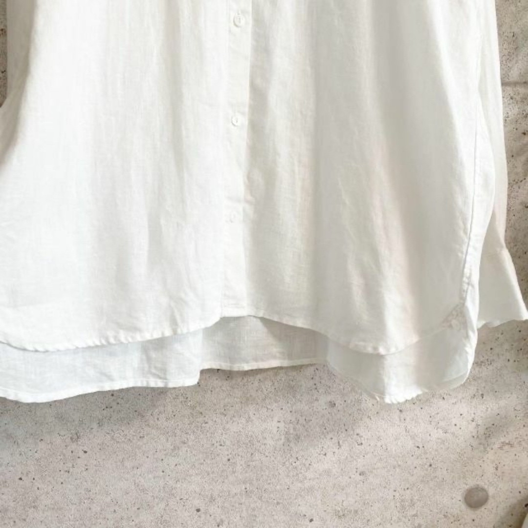 【美品】SHENERY シーナリー リネンカシュクールシャツ Fサイズ