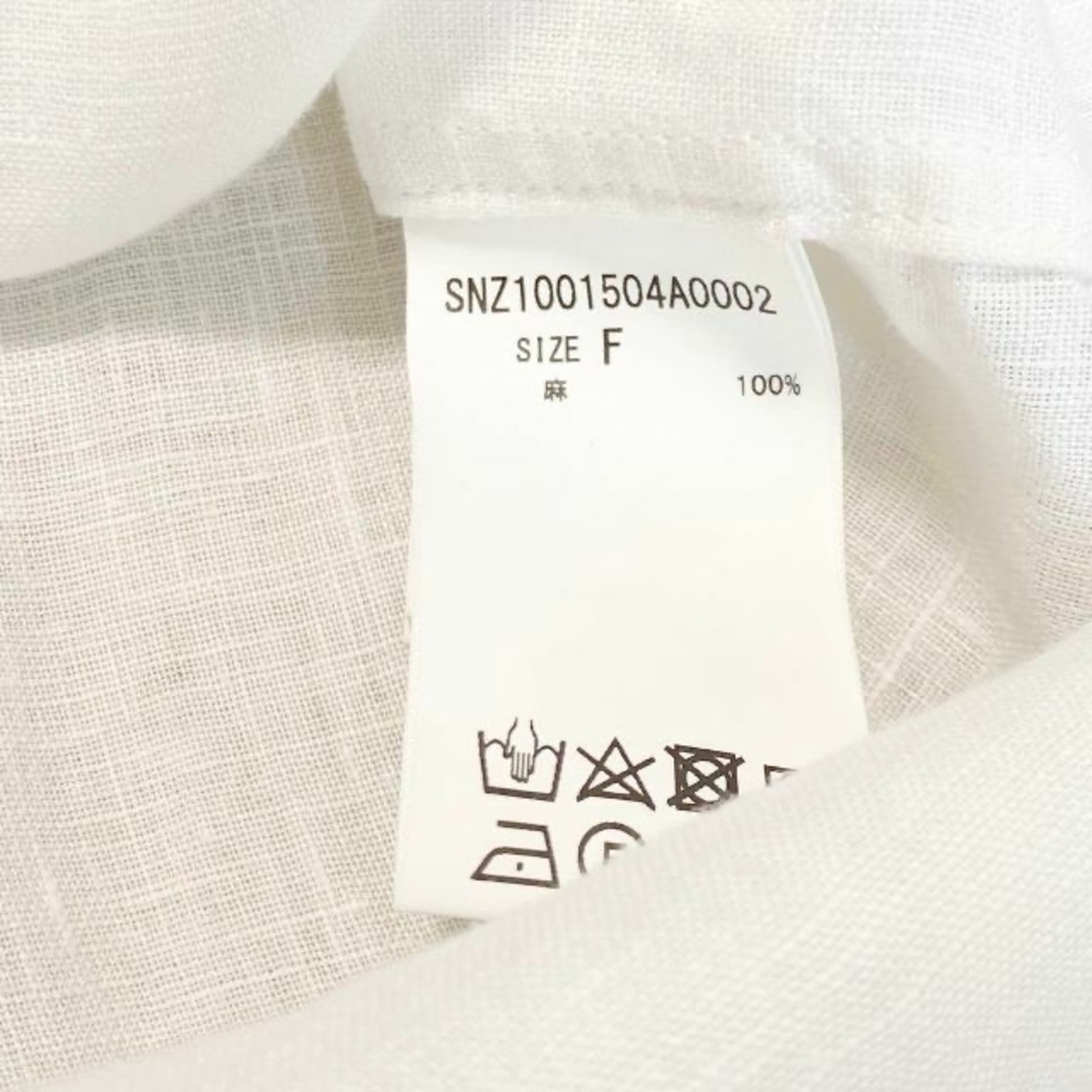 【美品】SHENERY シーナリー リネンカシュクールシャツ Fサイズ