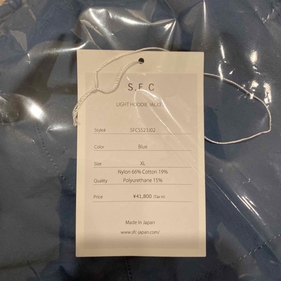 1LDK SELECT - 23SS S.F.C LIGHT HOODIE JACKET Blue XLの通販 by けん