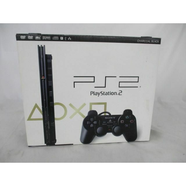 良品 ゲーム PS2 本体 SCPH-77000 CB 薄型 コントローラー・ケーブル・箱付き 動作品