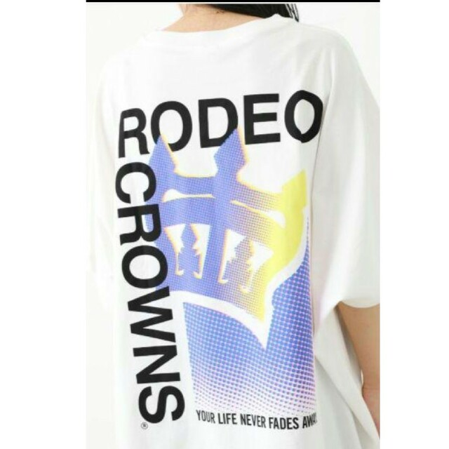 RODEO CROWNS WIDE BOWL(ロデオクラウンズワイドボウル)のHalftone Logo ビッグワンピース レディースのワンピース(ミニワンピース)の商品写真