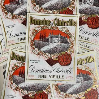 ヴィンテージラベル "Domaine de Clairville"5枚 紙モノ(印刷物)