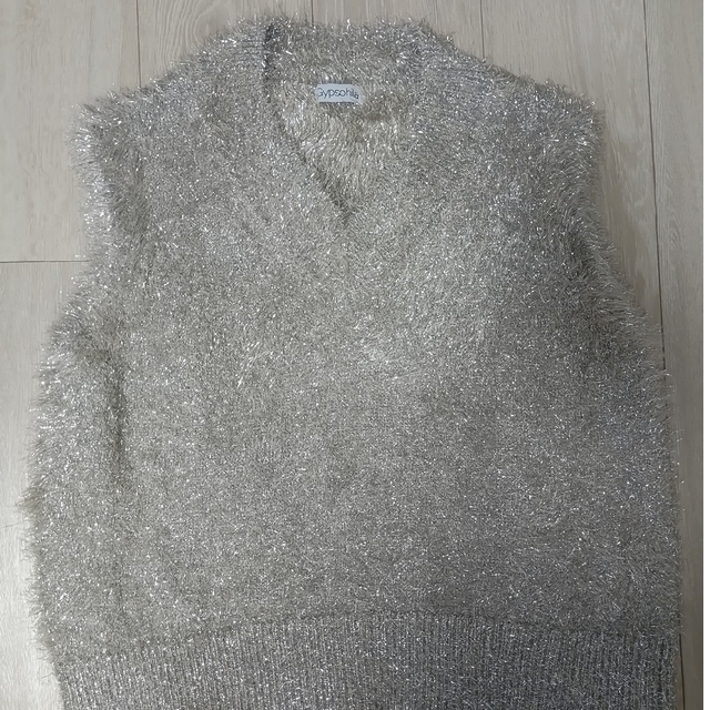 kana様専用　Gypsohila　Glitter Knit Vest レディースのトップス(ベスト/ジレ)の商品写真