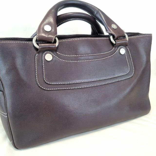 【全額返金保証・送料無料】セリーヌのハンドバッグ・正規品・ムートン・ブギーバッグ