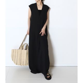 プラージュ(Plage)の★新品★Plage★R’IAM★Vネックシャツワンピース★ブラック★(ロングワンピース/マキシワンピース)