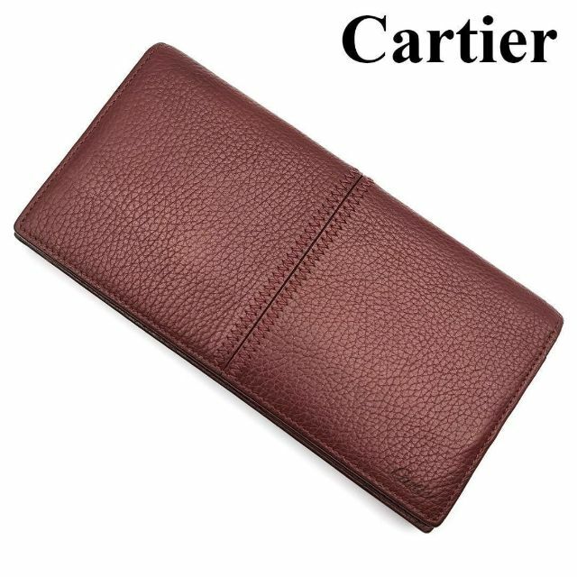 ★返金保証❤️Cartier カルティエ レザー ボルドー❤️折り財布