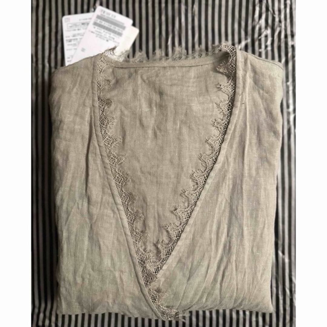 ★新品★Plage★Linen カシュクール lace ブラウス★ベージュ★ | フリマアプリ ラクマ