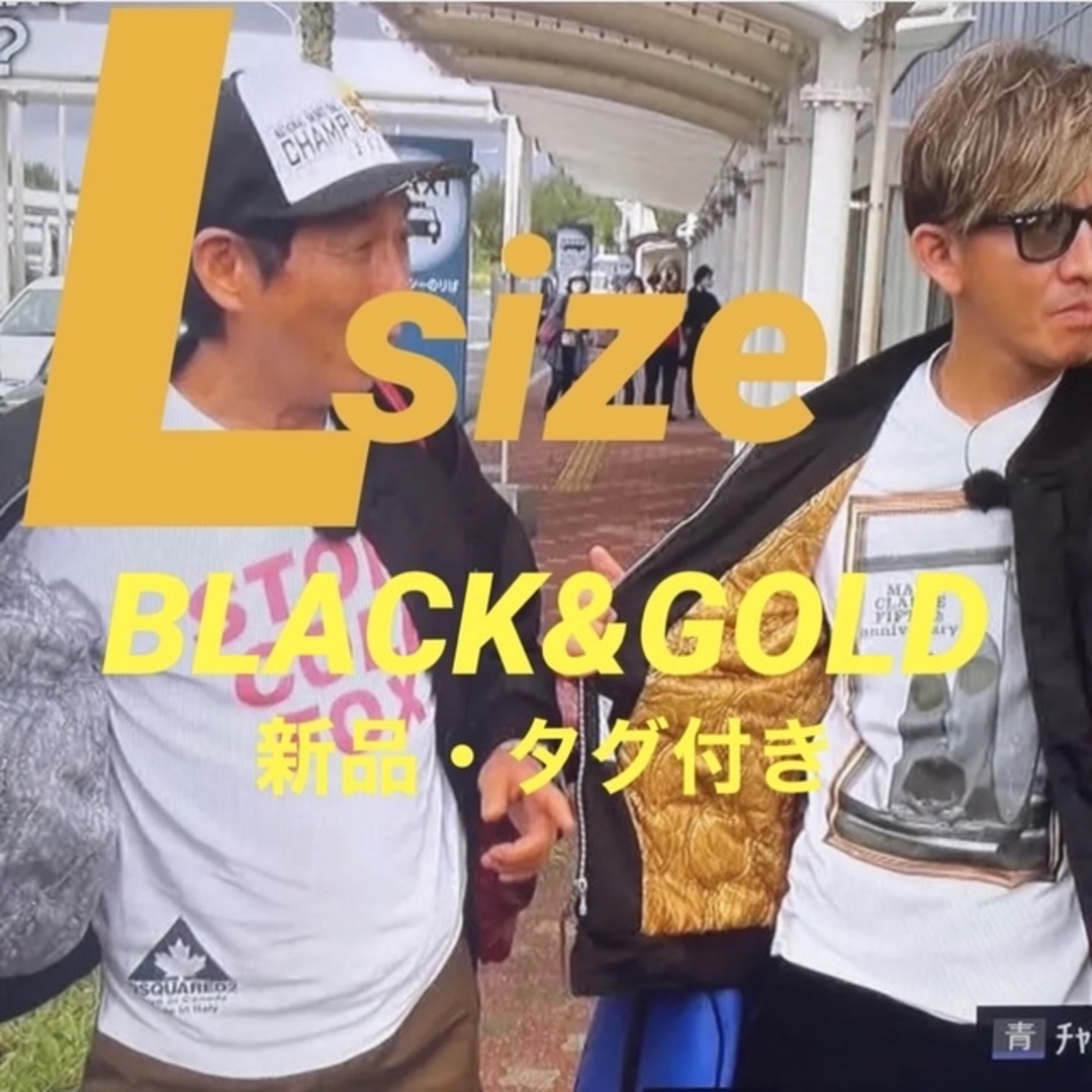 XLステッカー付ダービージャケット黒✕金　ClassicBlack\u0026Gold