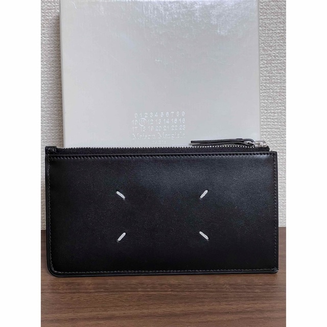 Maison Martin Margiela(マルタンマルジェラ)の新品 メゾンマルジェラ レザー フラグメントケース コインケース 長財布ブラック メンズのファッション小物(長財布)の商品写真