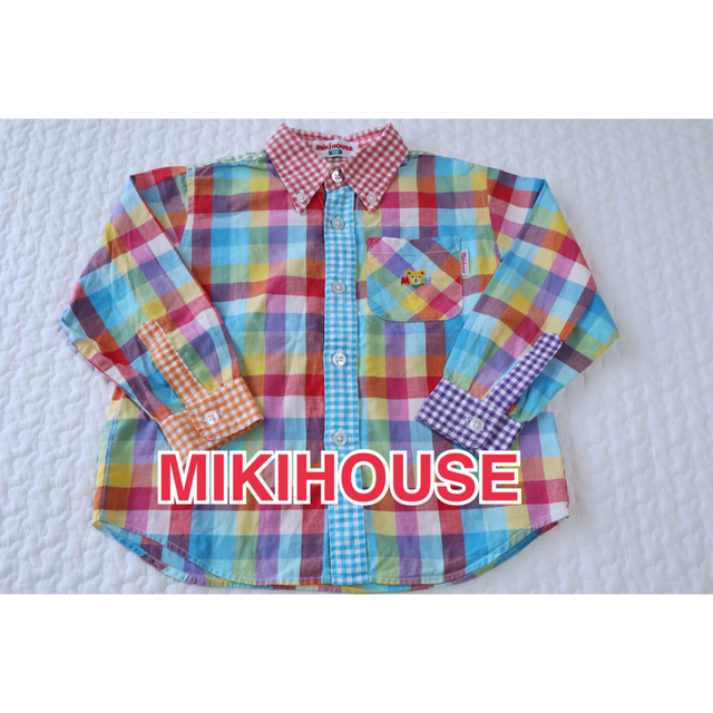 MIKIHOUSE ミキハウス　カラフル　チェックシャツ　100 レトロ | フリマアプリ ラクマ