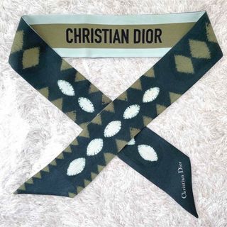 クリスチャンディオール(Christian Dior)のDIOR ディオール　ロゴ入り　ミッツァ　スカーフ　バンドー　美品(バンダナ/スカーフ)