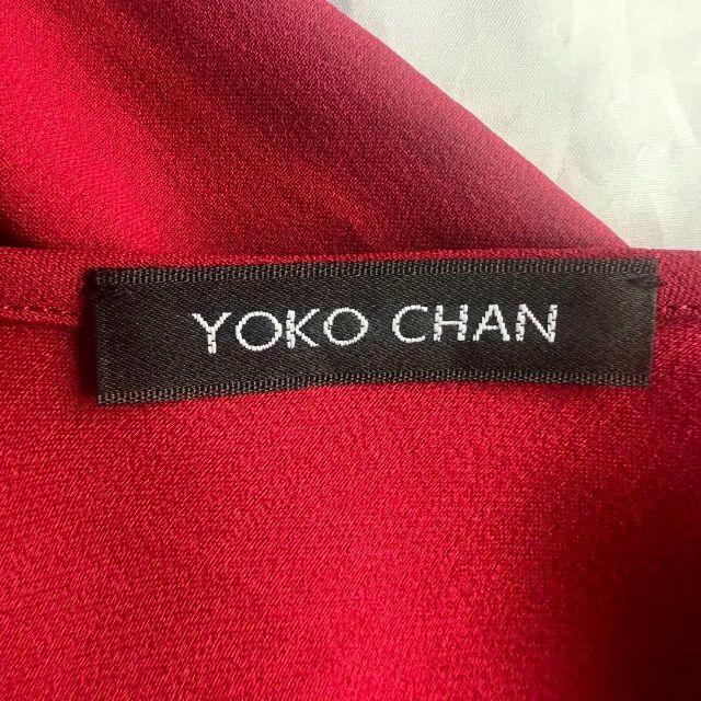 美品】YOKO CHAN 膝丈ワンピース ノースリーブ ピンク 40