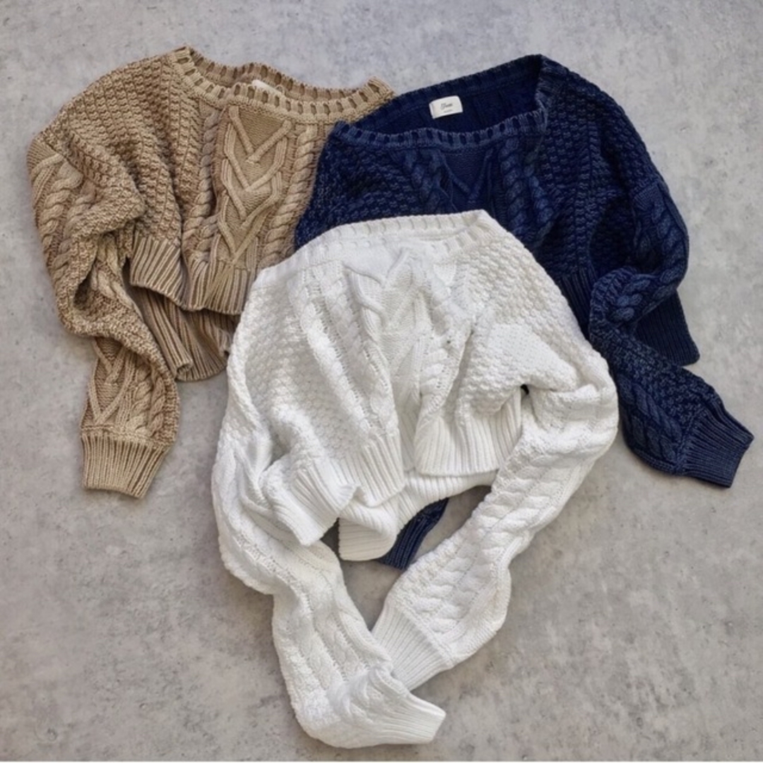 JUEMI - juemi Stone Wash Cable Knitの通販 by Raisins|ジュエミなら