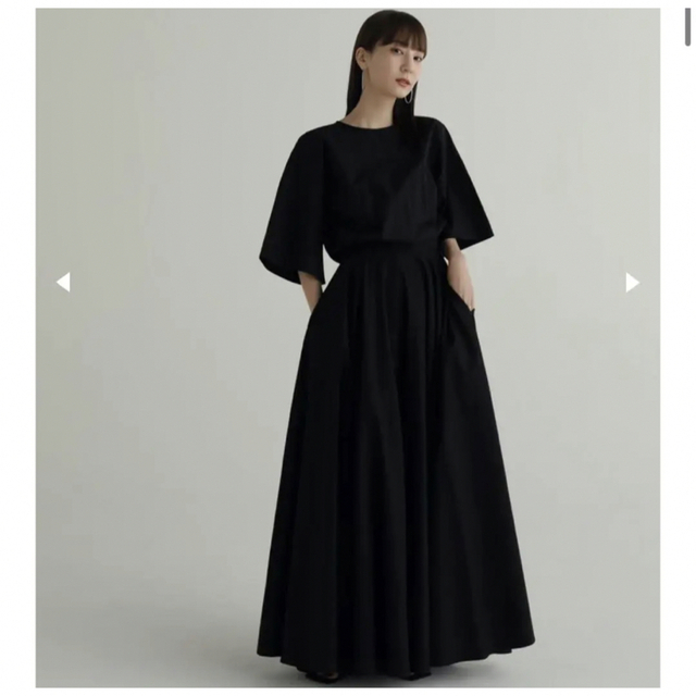 23100円volume flare dress  【louren】