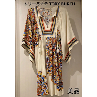 トリーバーチ(Tory Burch)のトリーバーチ TORY BURCH ワンピース  サイズS 美品(ひざ丈ワンピース)