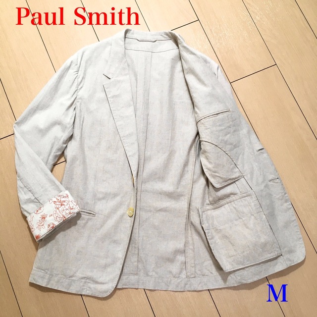 Paul Smith(ポールスミス)の極美品★ポールスミス テーラードジャケット ベージュ リネン M A673 メンズのジャケット/アウター(テーラードジャケット)の商品写真