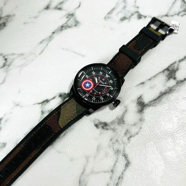 【新品未使用】シチズン エコドライブ MARVELモデル メンズ ミリタリー 【新品未使用】シチズン エコドライブ MARVELモデル メンズ ミリタリー