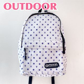 アウトドア(OUTDOOR)の【匿名配送】OUTDOORアウトドア　いかりと船のハンドル柄リュック　デイバッグ(リュック/バックパック)