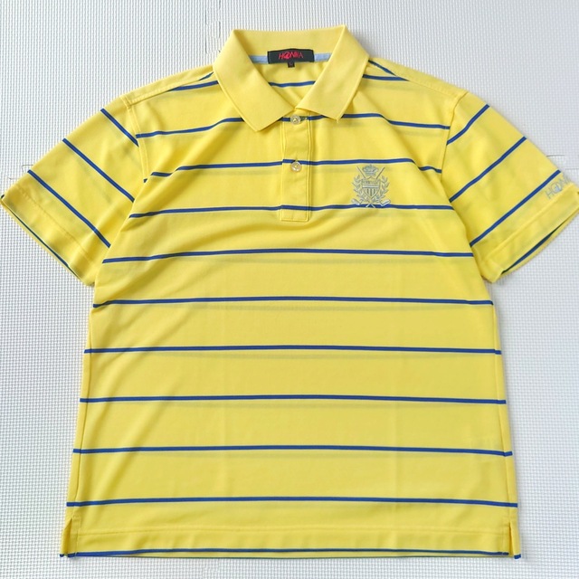 ホンマゴルフ メンズ半袖ポロシャツ 大きいサイズ L 春夏 ゴルフ メッシュ