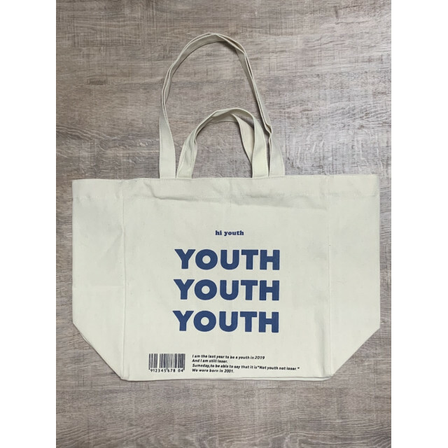youth 英字 ロゴ トートバッグ マチあり 韓国ファッション youth 英字 ロゴ トートバッグ マチあり 韓国ファッション