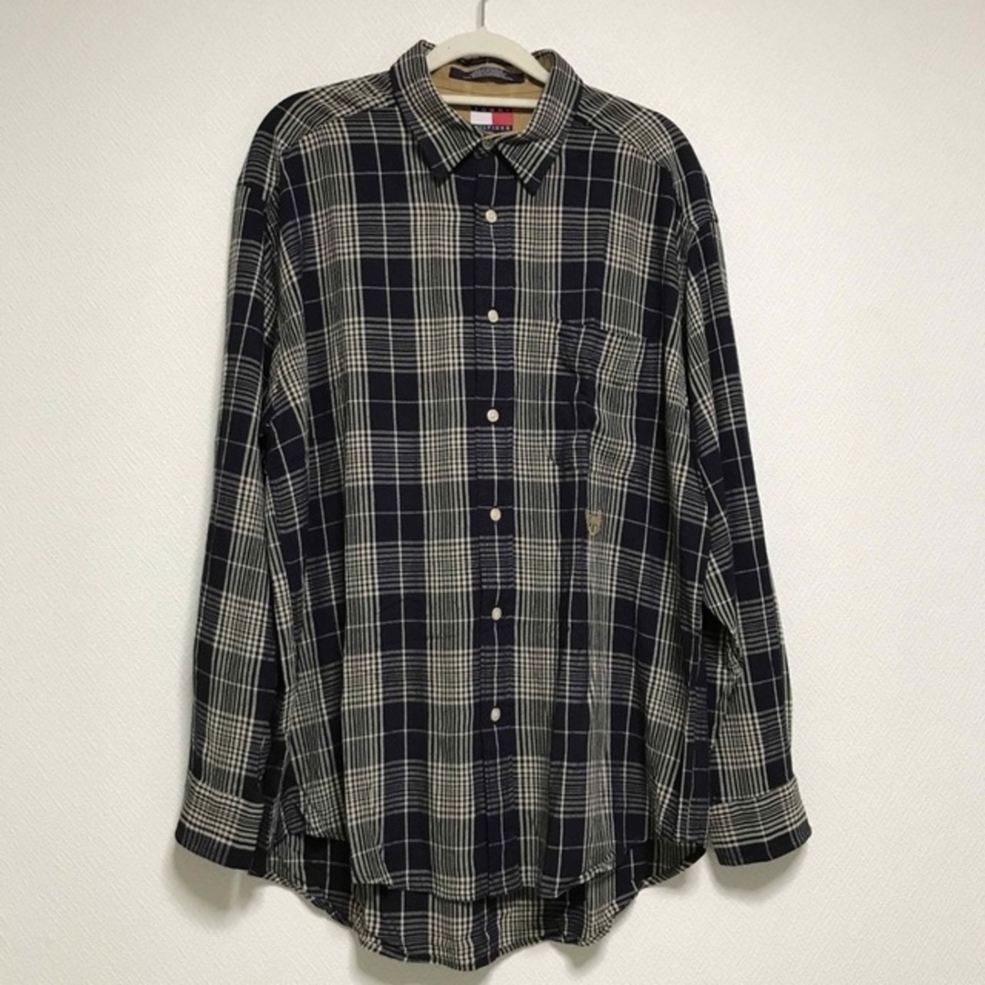 TOMMY HILFIGER(トミーヒルフィガー)のOLD 90s Tommy Hilfiger チェック レーヨンシャツ メンズのトップス(シャツ)の商品写真