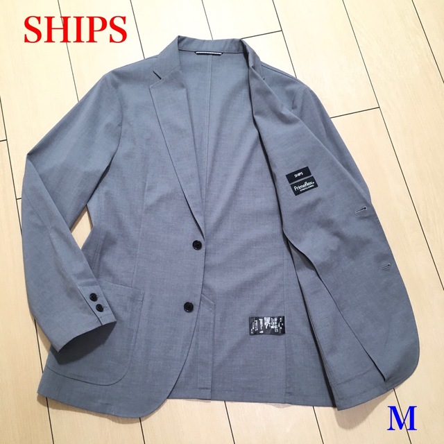 SHIPS(シップス)の極美品★シップス ジャケット リネン混 ストレッチ生地 アンコン M A671 メンズのジャケット/アウター(テーラードジャケット)の商品写真