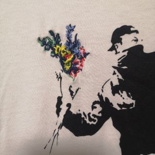 ストフ(stof)のBanksy Flower Bomber 長袖Tシャツ(Tシャツ(長袖/七分))