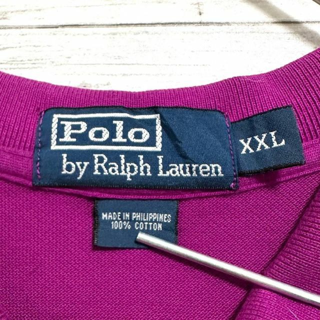POLO RALPH LAUREN(ポロラルフローレン)の5p US古着 ポロラルフローレン 鹿の子 半袖ポロシャツ ポニー刺繍 メンズのトップス(ポロシャツ)の商品写真