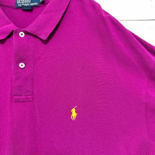 POLO RALPH LAUREN(ポロラルフローレン)の5p US古着 ポロラルフローレン 鹿の子 半袖ポロシャツ ポニー刺繍 メンズのトップス(ポロシャツ)の商品写真