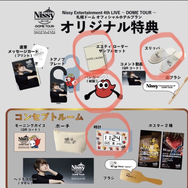 Nissy コンセプトルーム　グッズ