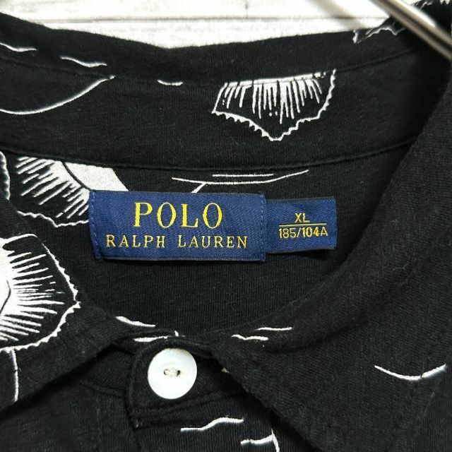 POLO RALPH LAUREN(ポロラルフローレン)の7p ポロラルフローレンリネン混 半袖ポロシャツ ソードフィッシュ総柄 メンズのトップス(ポロシャツ)の商品写真