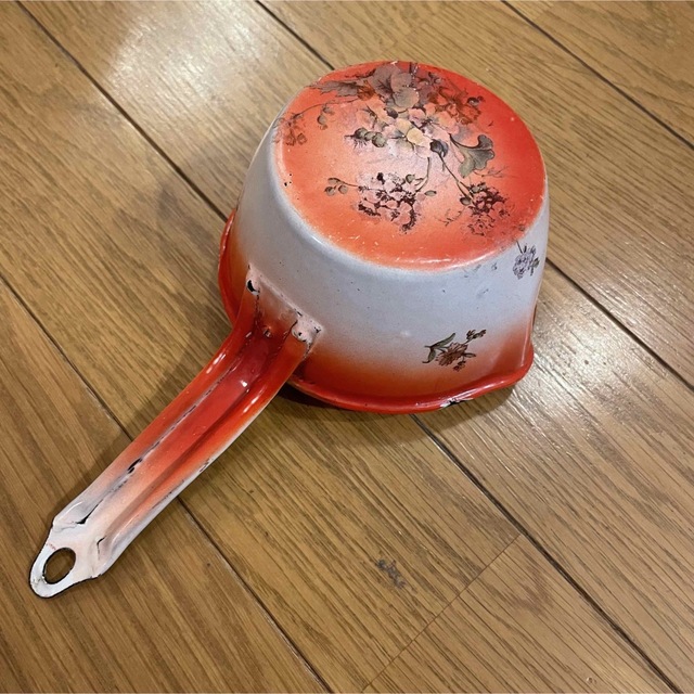 フランスアンティーク ホーロー 花柄 片手鍋の通販 by Bonheur_Store 