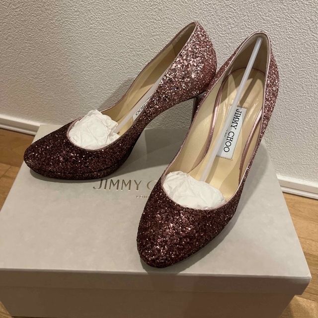 JIMMY CHOO グリッターグラデーションパンプス-