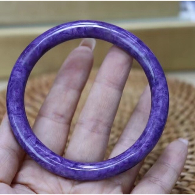 【高級】天然 チャロアイト バングル 62.2*9.2mm-