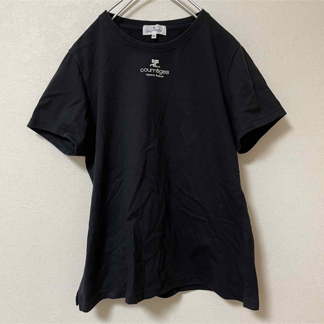 Courreges - courregee Tシャツ ワンポイント ブラック カットソー 42 ...