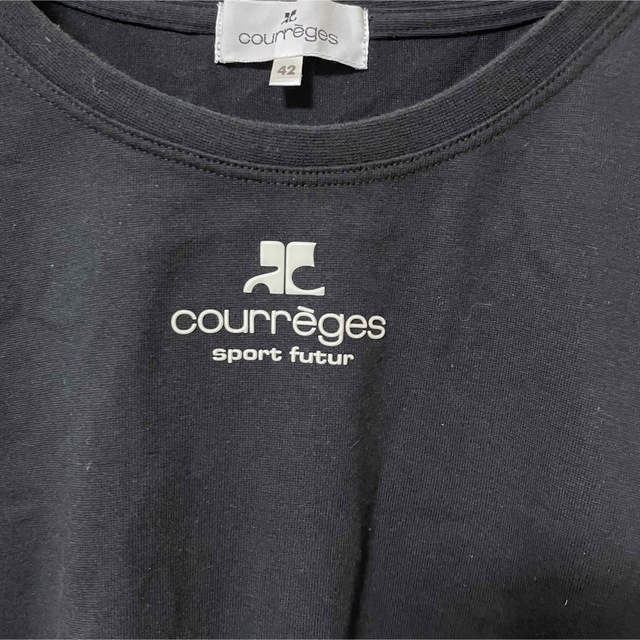 Courreges - courregee Tシャツ ワンポイント ブラック カットソー 42 ...