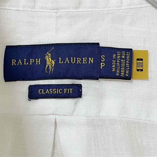 POLO RALPH LAUREN(ポロラルフローレン)のポロ ラルフローレン リネンシャツ ロゴ ホワイト S メンズのトップス(シャツ)の商品写真