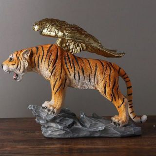 高級 黄金の翼虎 置物 オブジェ タイガー インテリア 雑貨 虎トラ