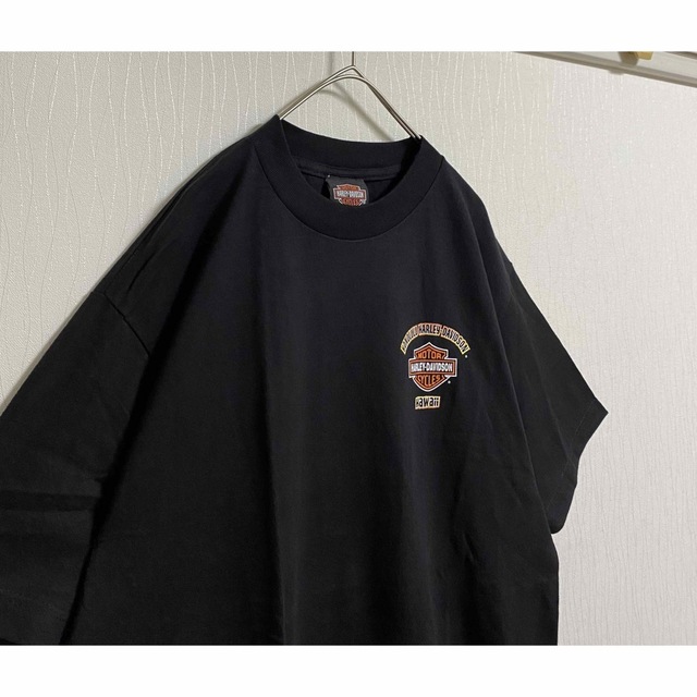 美品 Harley-Davidson 00s メキシコ製 デカロゴ tシャツ-