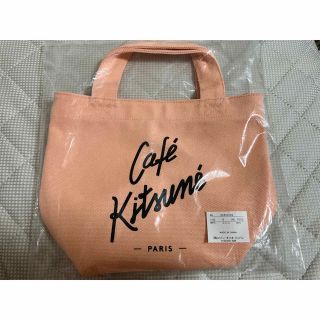 メゾンキツネ(MAISON KITSUNE')のcafe kitsune トートバッグ　限定ピンク　新品(トートバッグ)